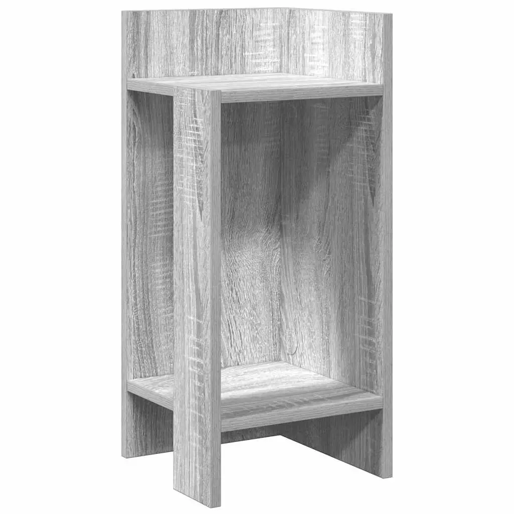 vidaXL Sidebord med hylle grå sonoma 25,5x27x60 cm