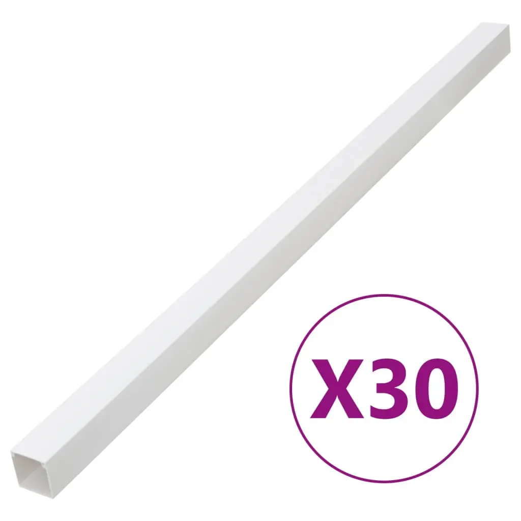 vidaXL Kabelkanaler 60x40 mm 30 m PVC