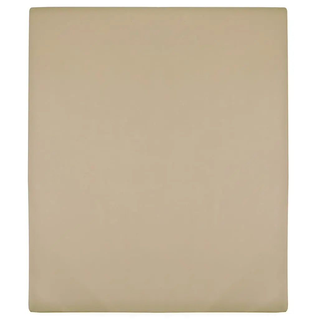 vidaXL Jerseylaken gråbrun 90x200 cm bomull