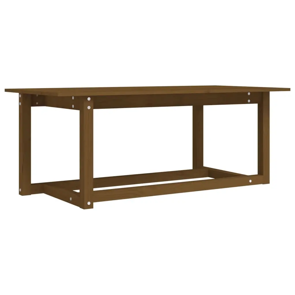 vidaXL Salongbord honningbrun 110x55x45 cm heltre furu