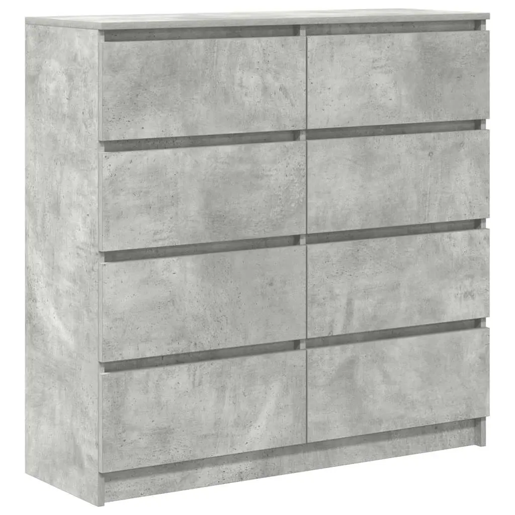 vidaXL Skjenk betonggrå 100x35x99 cm konstruert tre