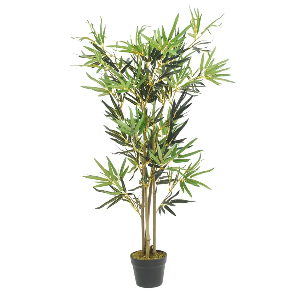vidaXL Kunstig bambustre 552 blader 120 cm grønn