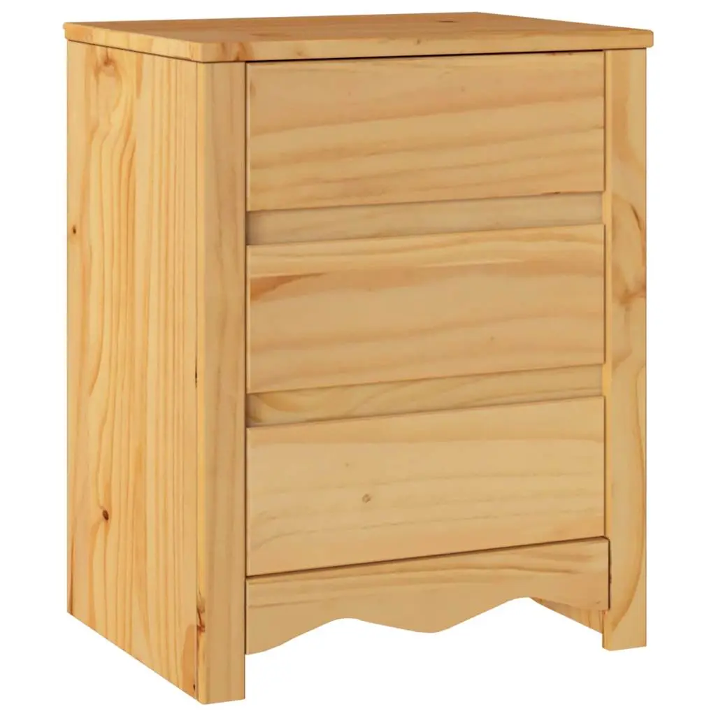 vidaXL Kaffebord med skuff Drammen Eik 45 x 35 x 56 cm Massiv furu