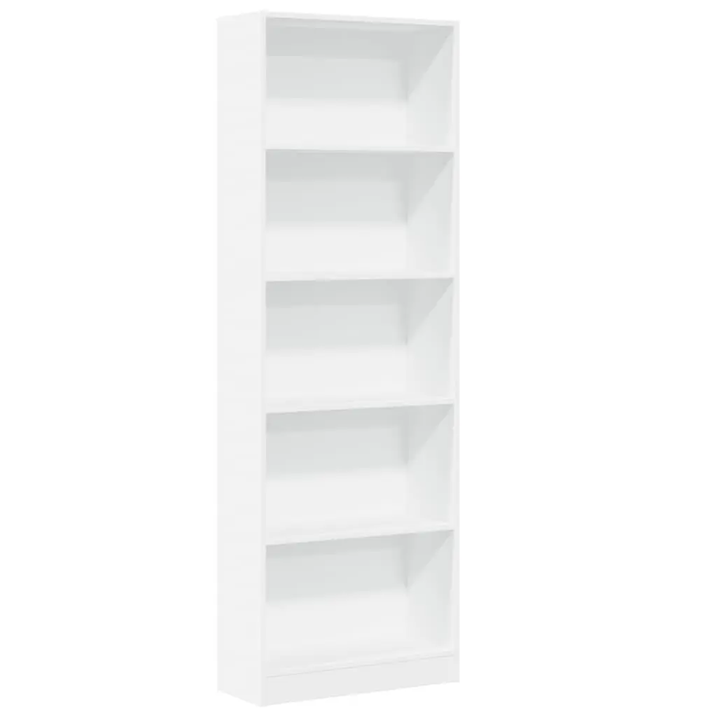vidaXL Bokhylle hvit 60x24x176 cm konstruert tre