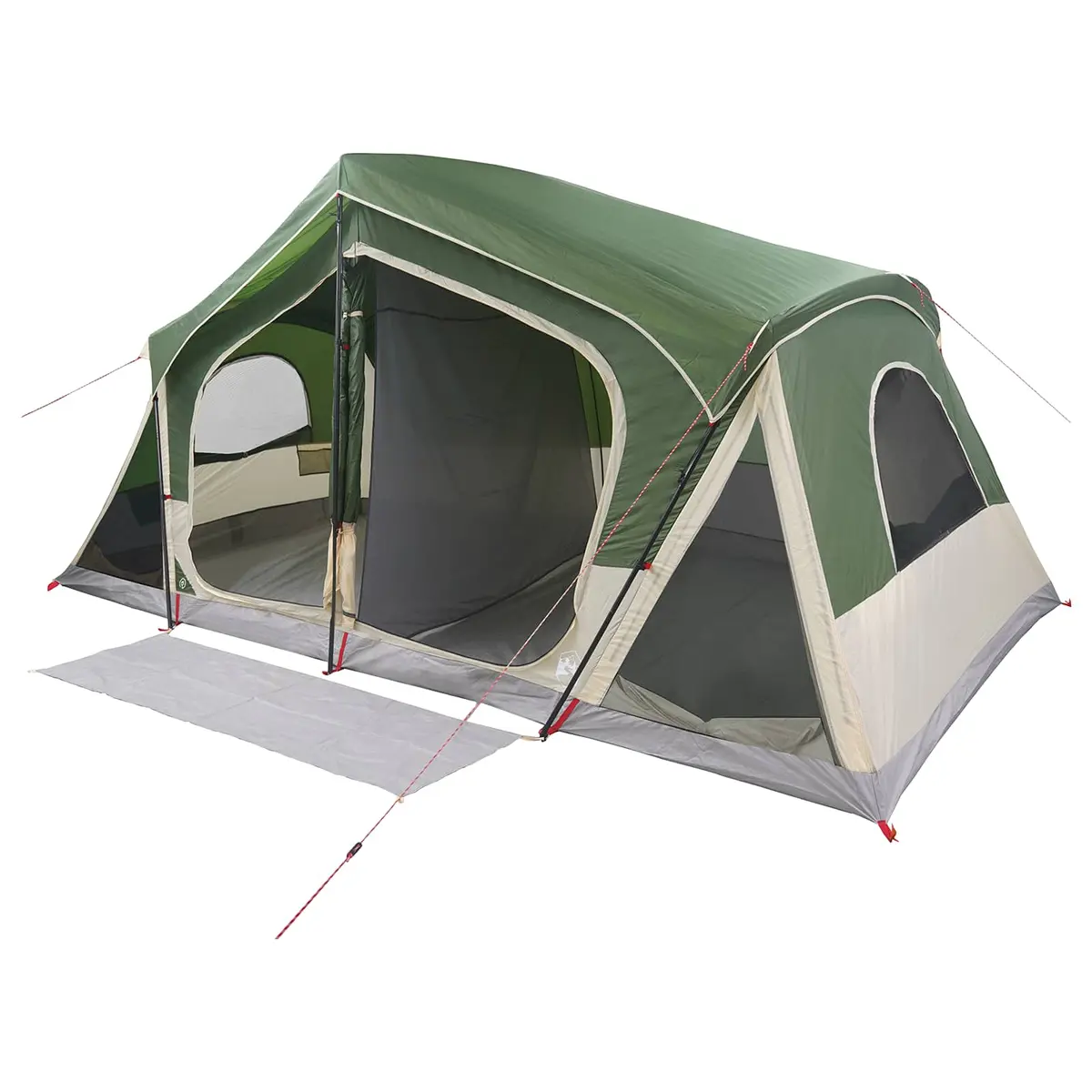 vidaXL Hyttetelt med tak Grønn 480 x 273 x 205 cm Polyester og stål