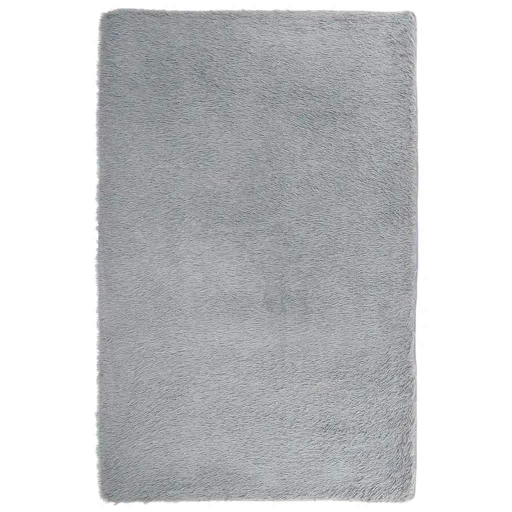 vidaXL Flossteppe med lang luv NAVARRA lysegrå 130x200 cm polyester