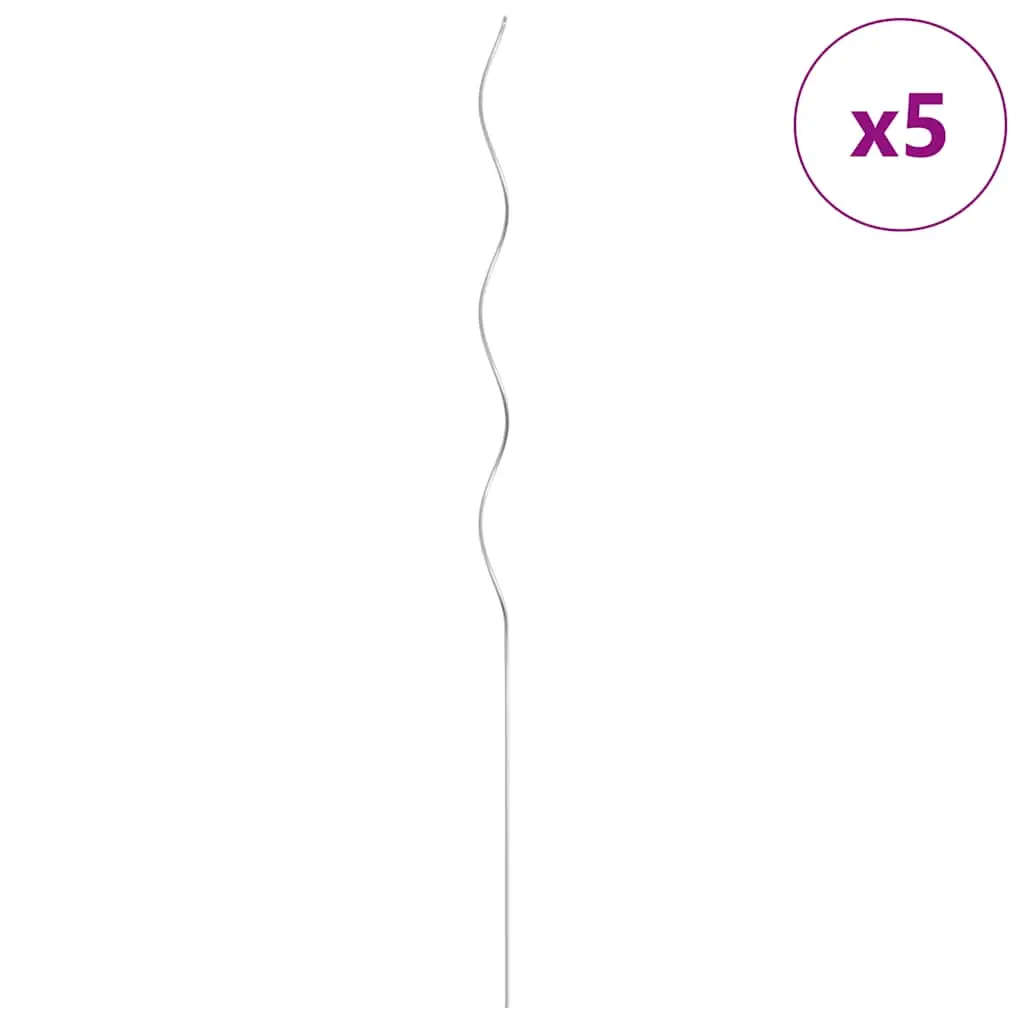 vidaXL Spiralplantestøtter 5 stk 110 cm galvanisert stål