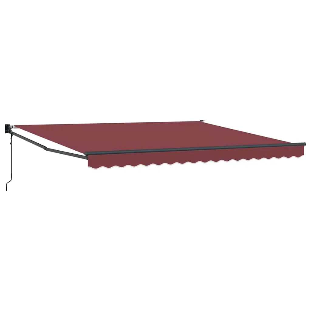 vidaXL Automatisk uttrekkbar markise burgunder 400x300 cm