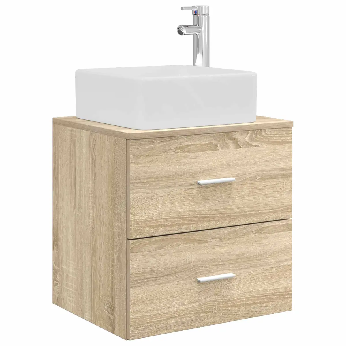 vidaXL Vegghengt vaskeservant Sonoma eik 49,5 x 41 x 63 cm
