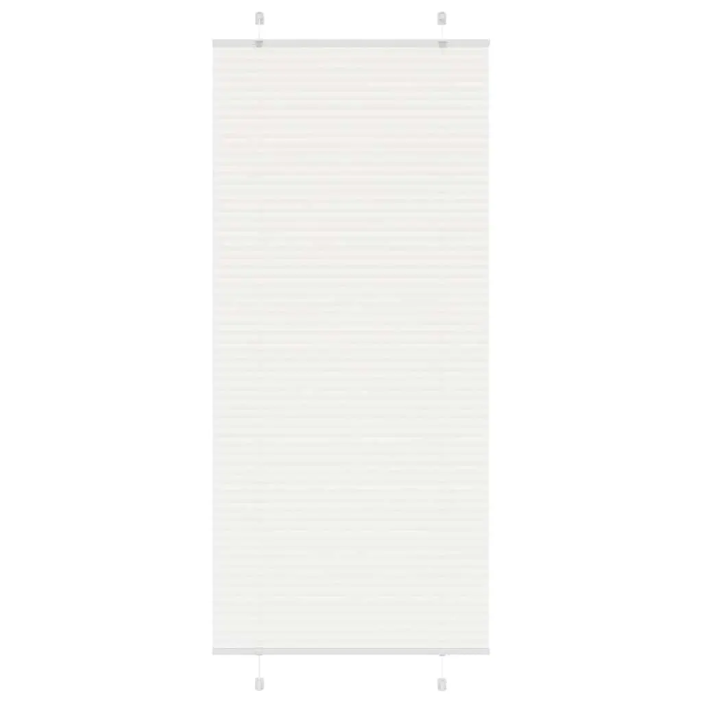 vidaXL plisségardin Hvit 95x200 cm Stoff Bredde 94,4 cm Polyester