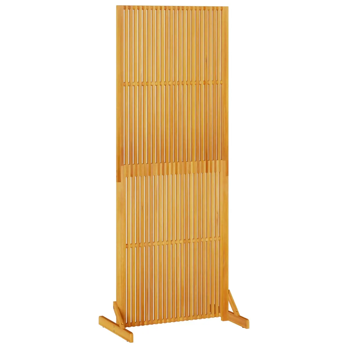 vidaXL Personvernsvegg Brun 79,5 x 50 x 200 cm Solid akasietre