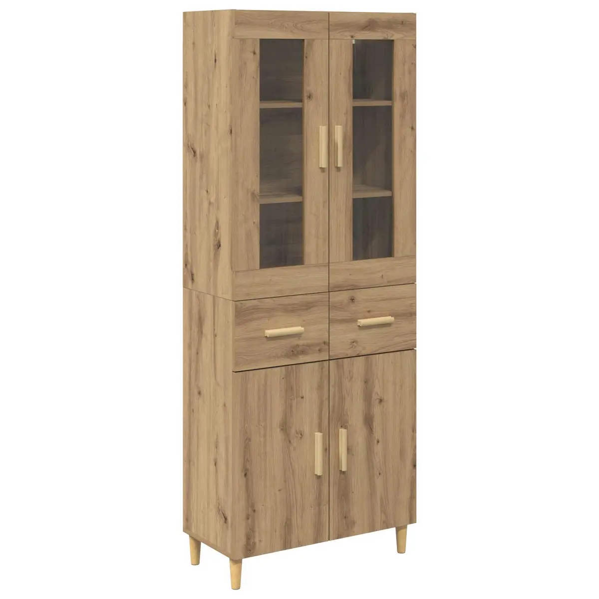 vidaXL Høyskap Artisan Eik 69,5 x 34 x 180 cm Konstruert tre