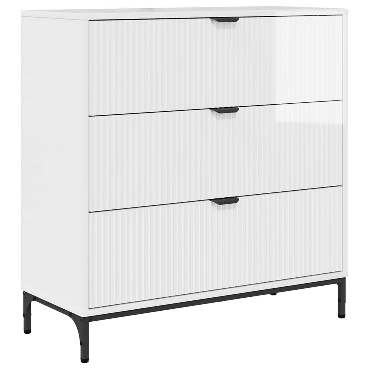 vidaXL Serviesskap Høyglanset hvit 79,5 x 33 x 82 cm Konstruert tre