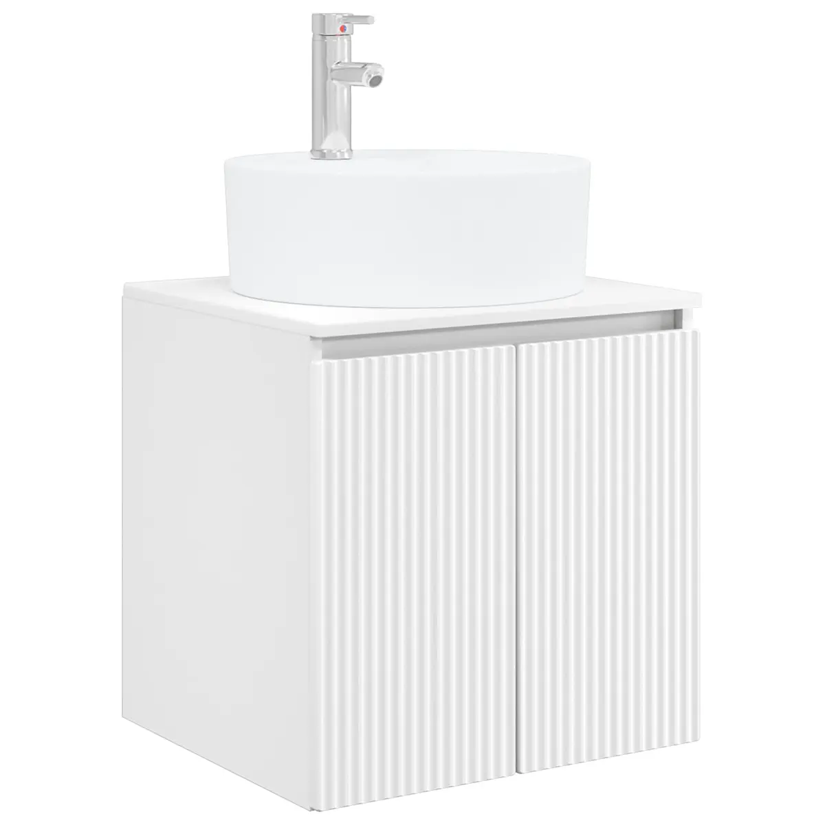 vidaXL Vegghengt vaskeservant Hvit 49,5 x 44,5 x 65 cm Konstruert tre