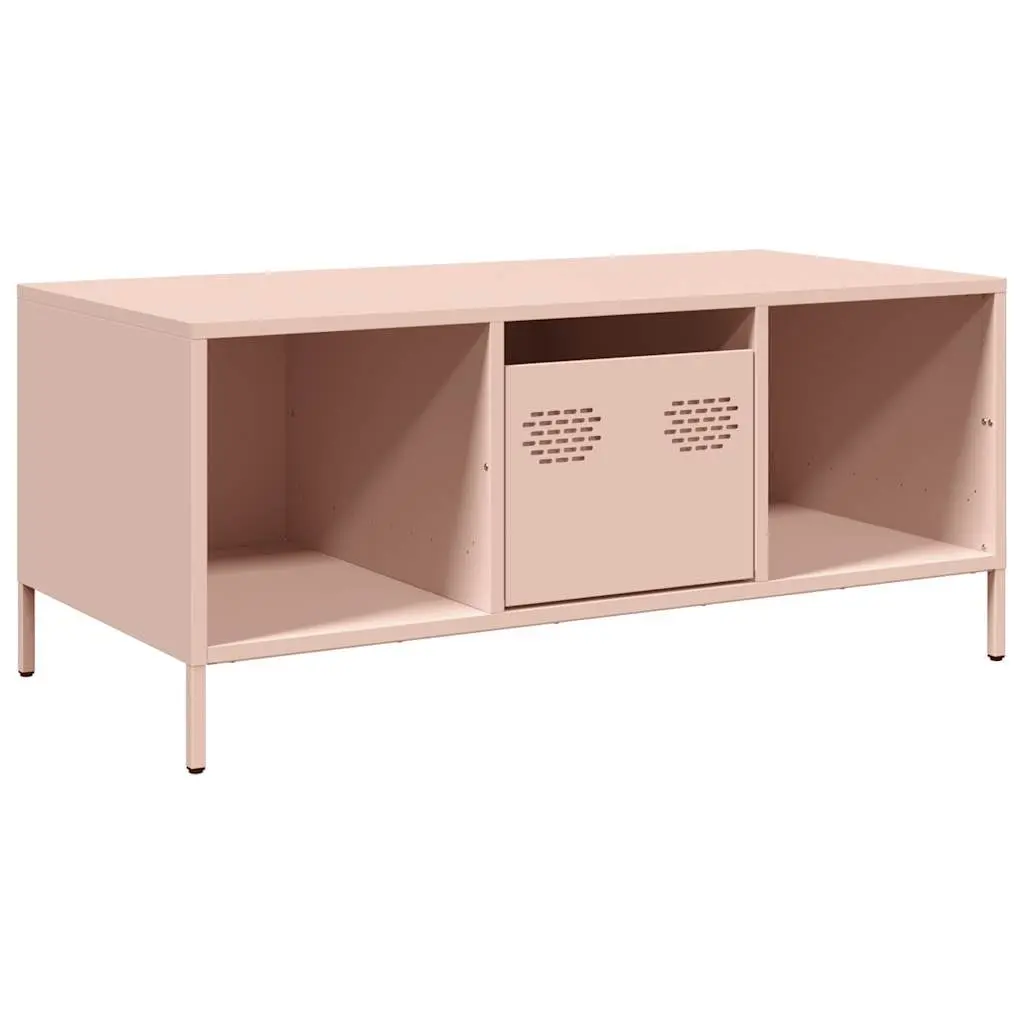 vidaXL Salongbord rosa 101,5x50x43,5 cm kaldvalset stål