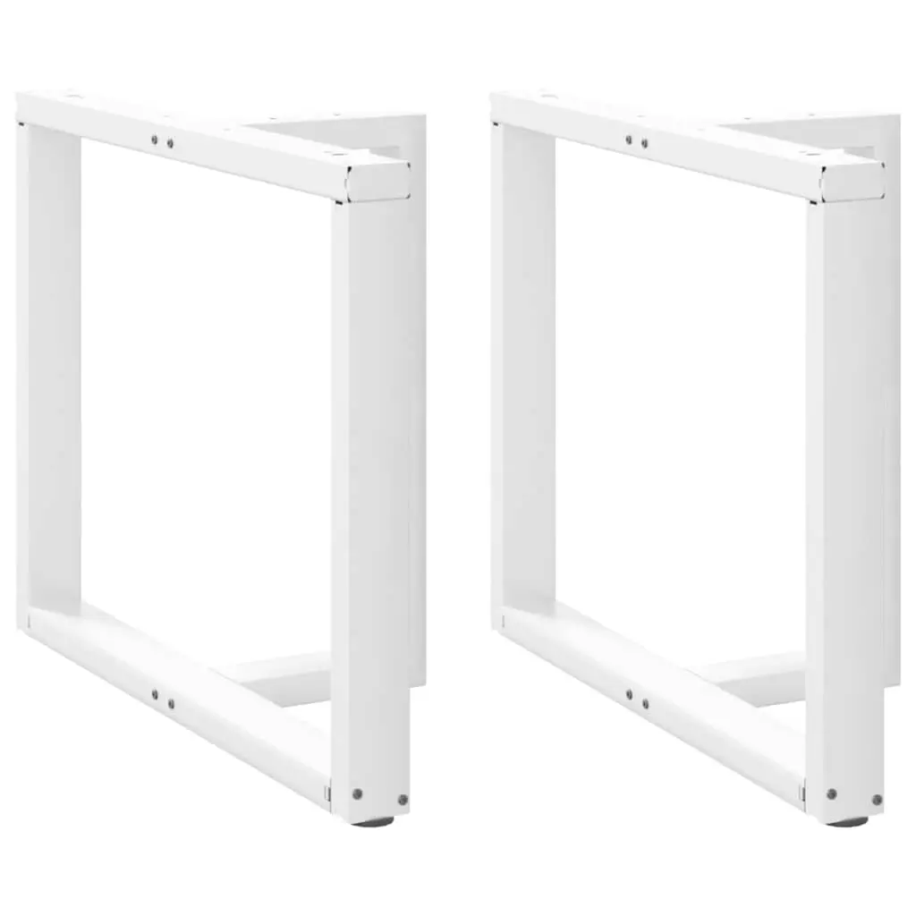 vidaXL Spisebordben T-formet 2 stk hvit 90x35x(72-73) cm stål
