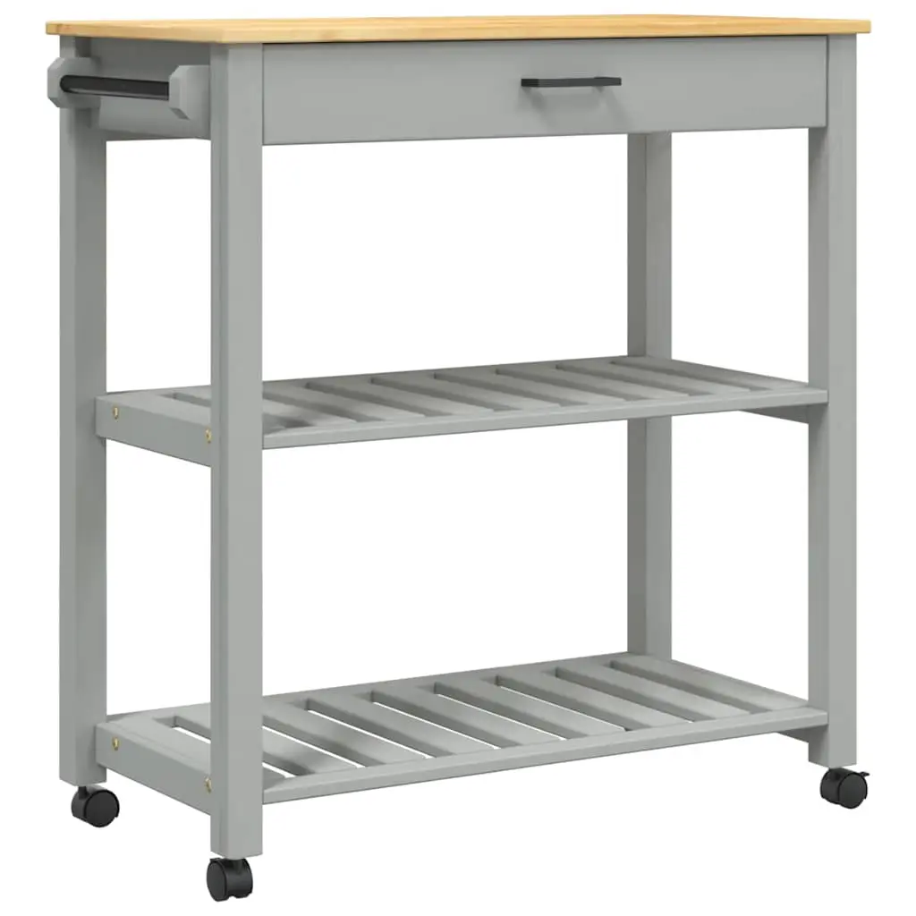 vidaXL Kjøkkenvogn MONZA 84x40x88,5 cm heltre furu