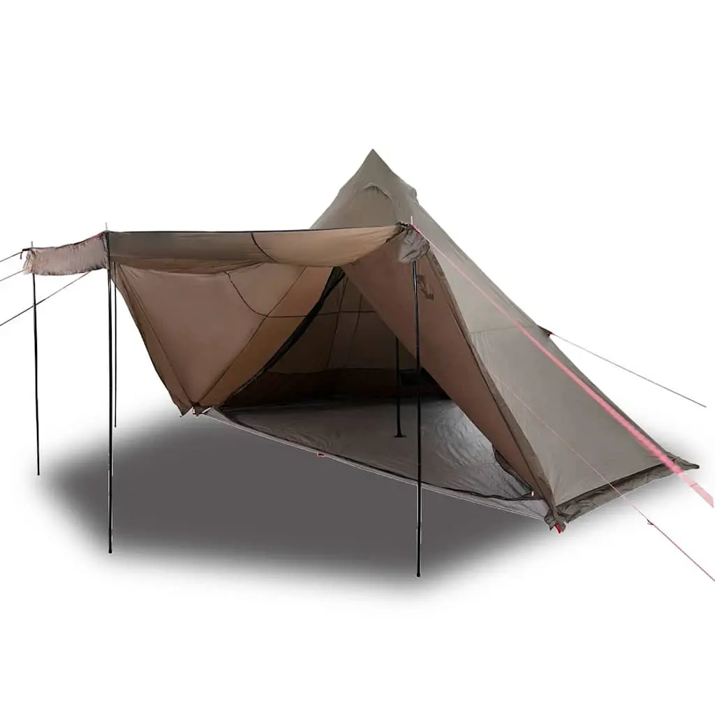 vidaXL Familietelt for camping 8 personer brun vanntett