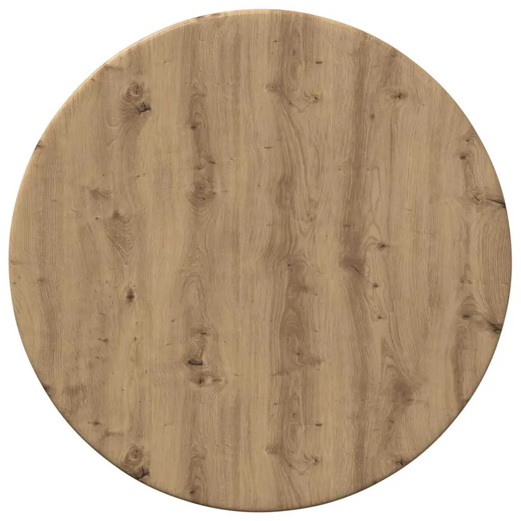 vidaXL Bordplate Ø 30 x 1,5 cm Rund Konstruert tre Artisan eik