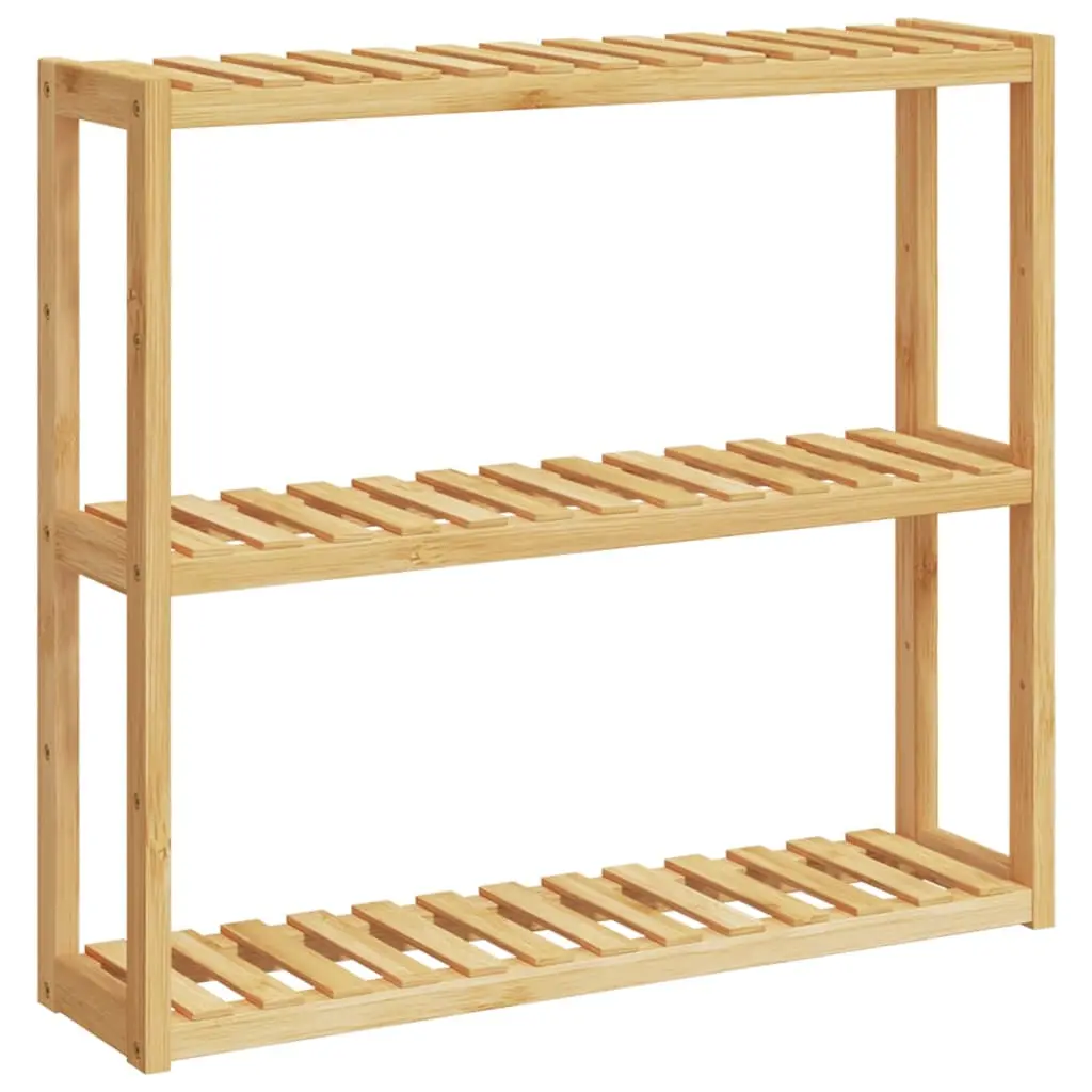 vidaXL Baderomshylle 3 hyller veggmontert 60x15x54 cm bambus