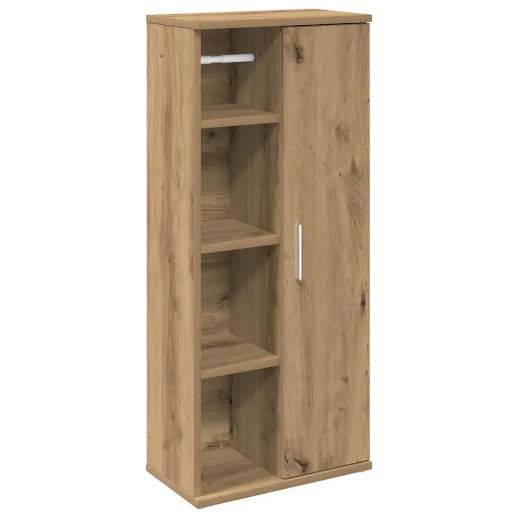 vidaXL Baderomsskap med rulleholder artisan eik 39x22x90 cm