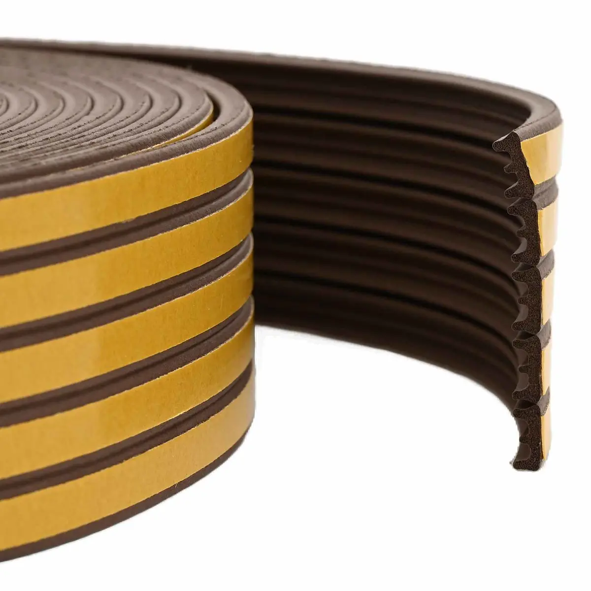 vidaXL Selvklebende vindusforsegling Brun 15 x 8 mm 100 m EPDM Skum