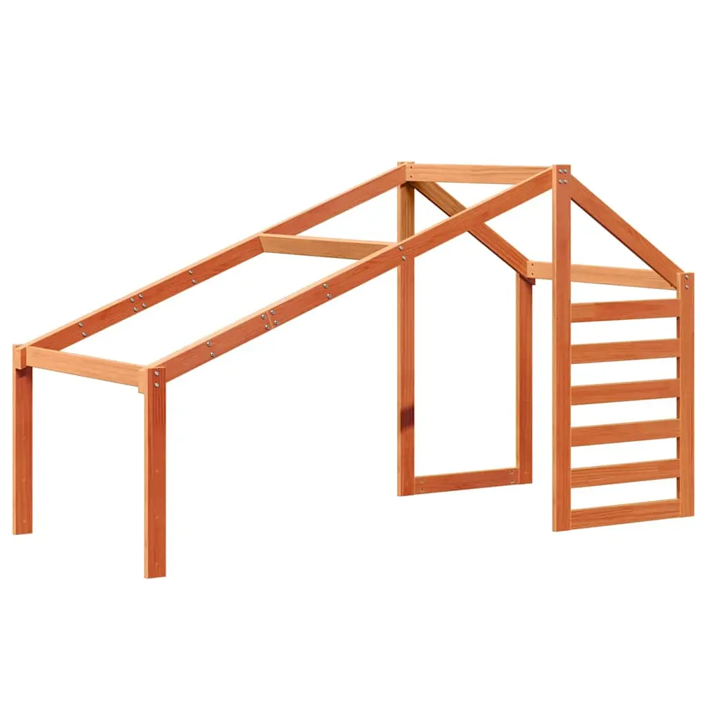 vidaXL Tak for barneseng voksbrun 198x97x113 cm heltre furu