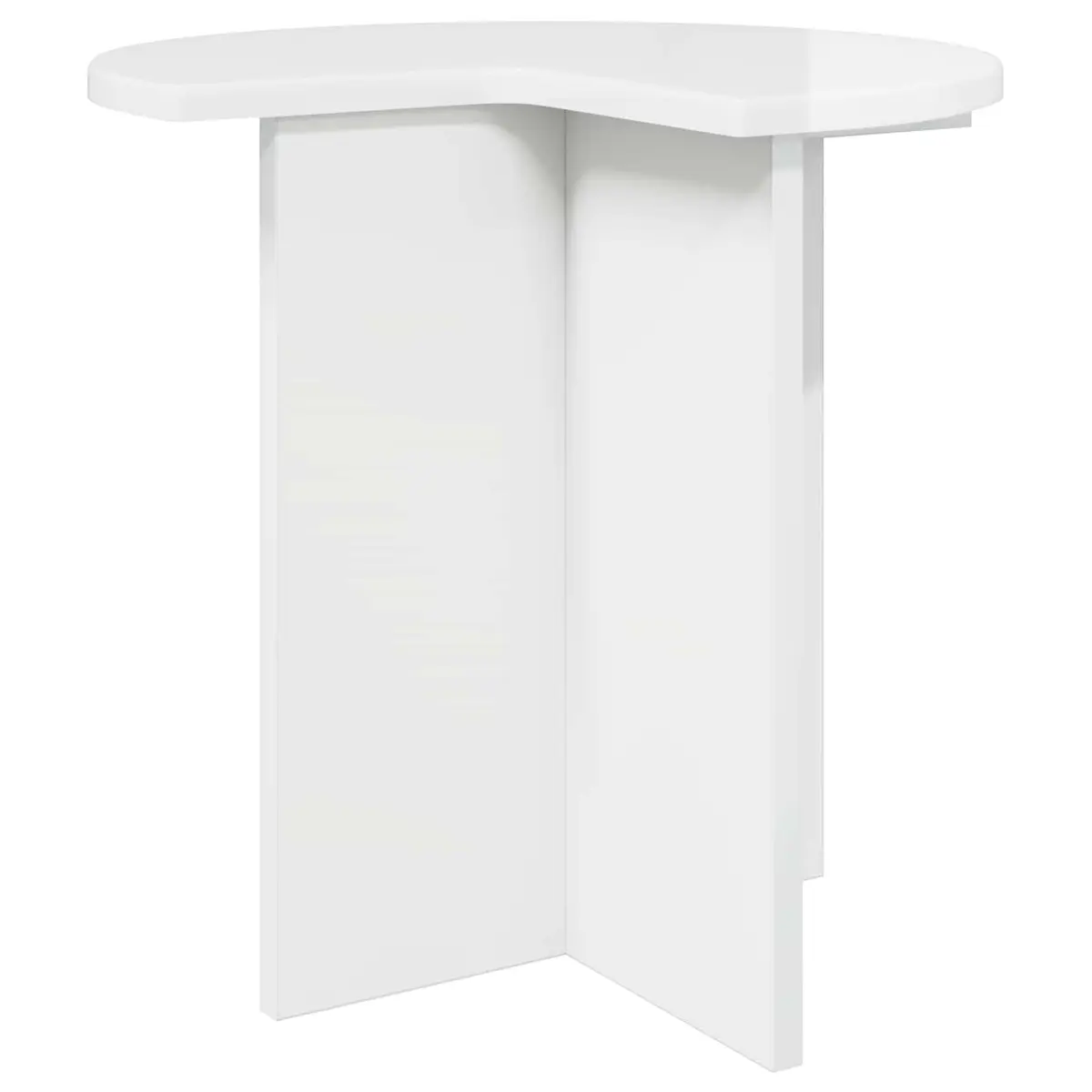 vidaXL Sidetabell Høgglans hvit Ø 39 x 38 cm Konstruert tre