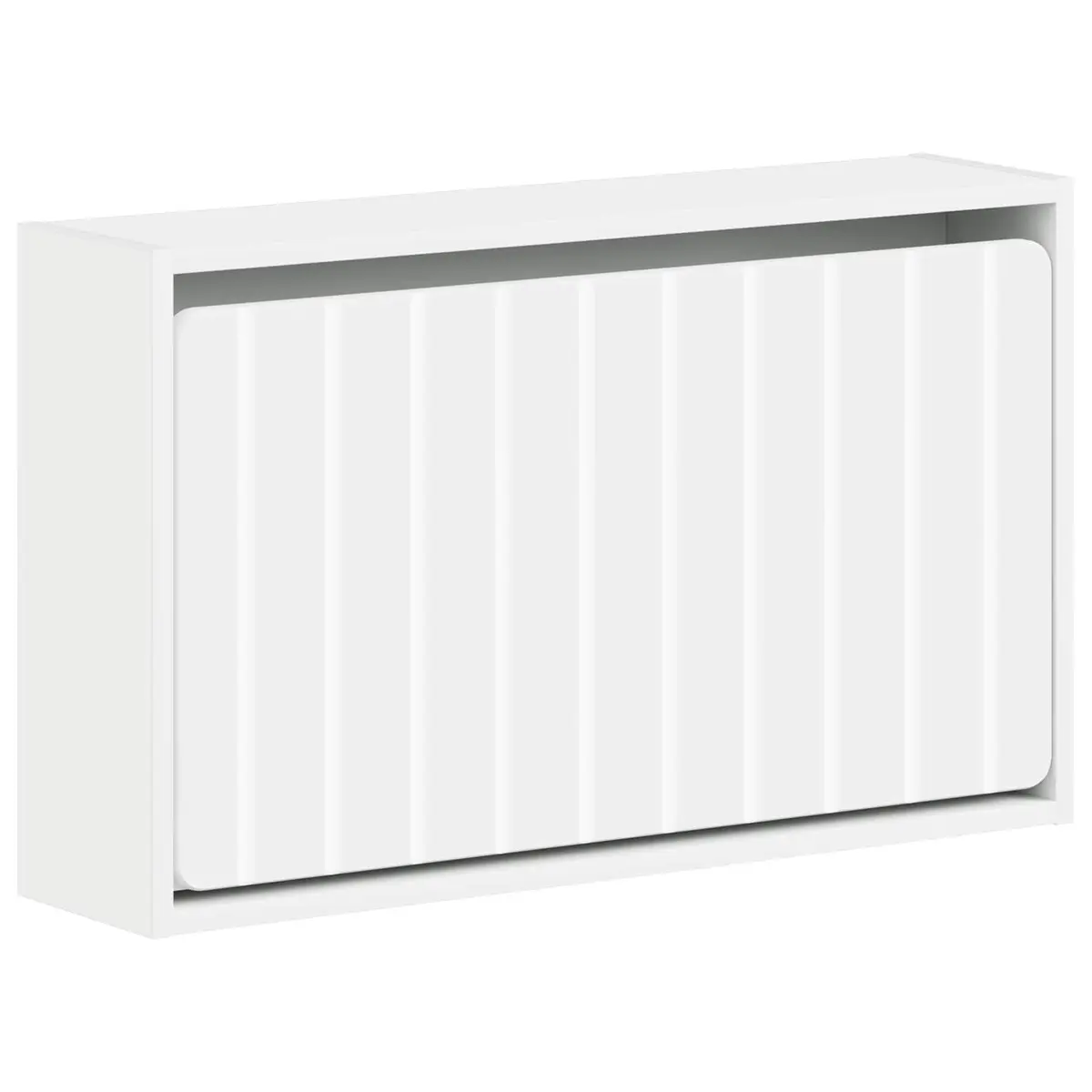 vidaXL Vegghengt skoskap ZWOLLE 71 x 17 x 43 cm Konstruert tre Hvit