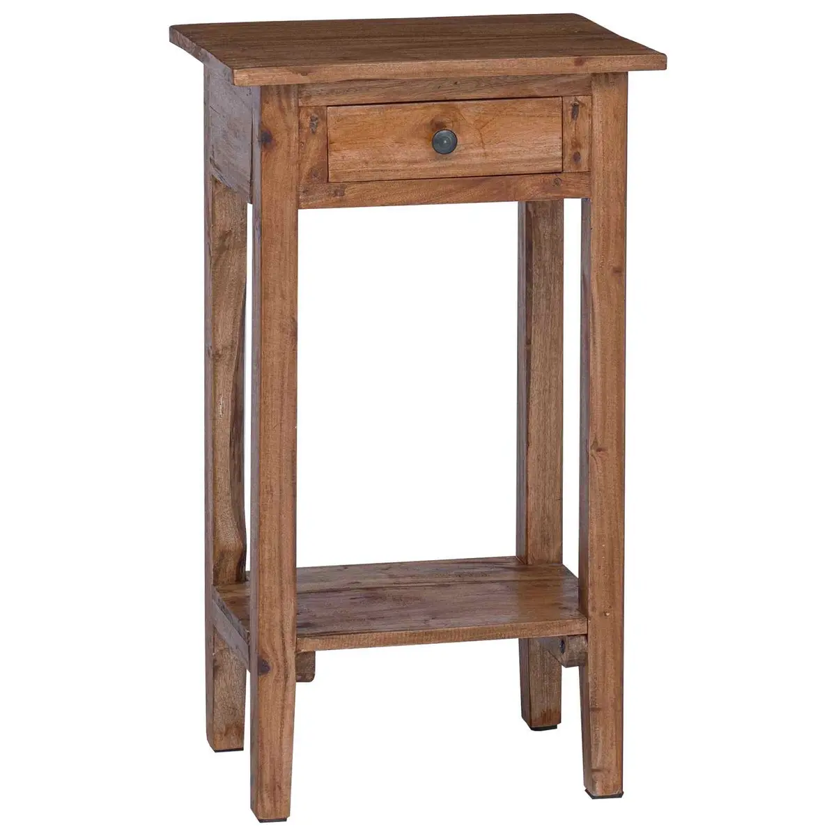 vidaXL Planteholder med skuff Brun 34 x 25 x 52 cm Mahogni Tre