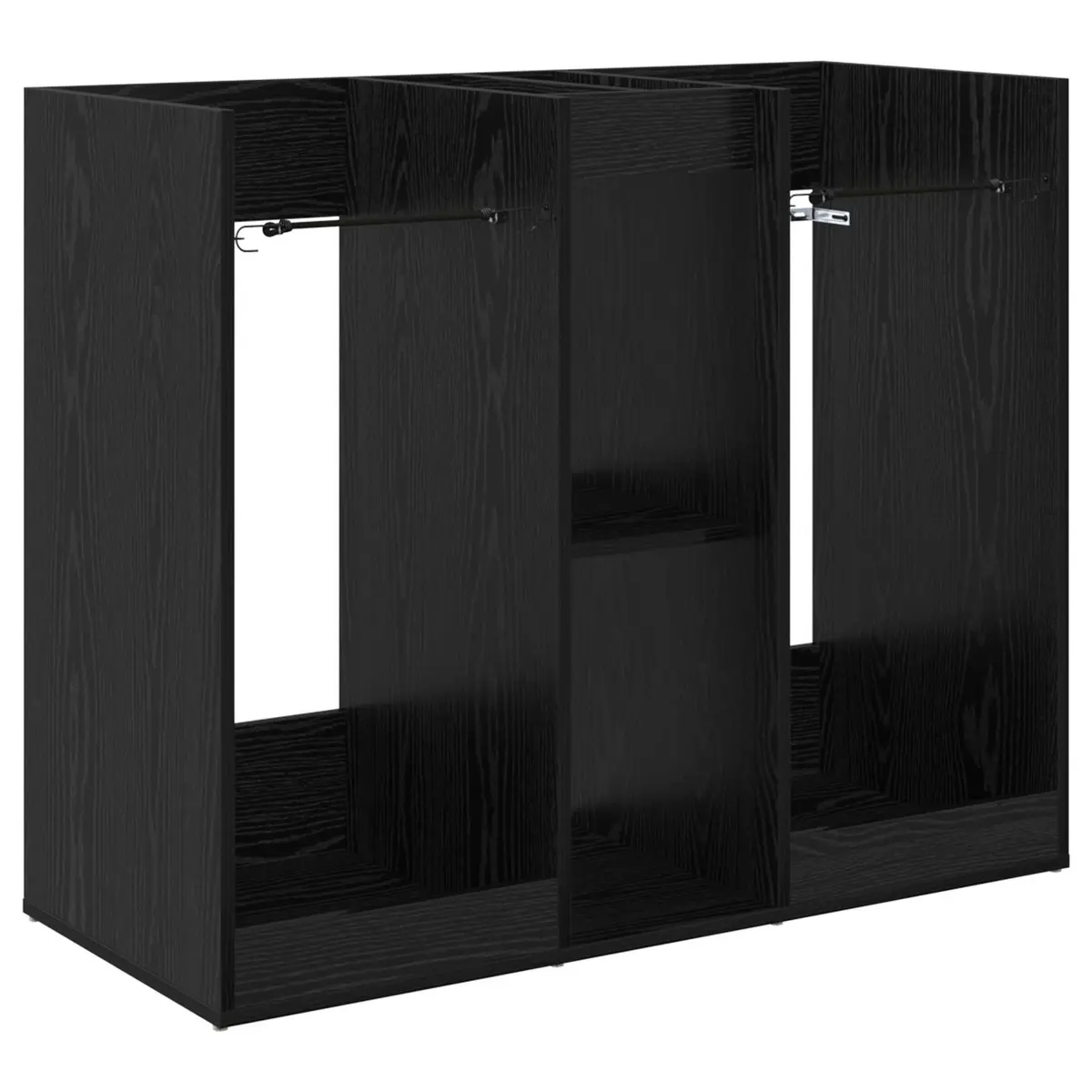 vidaXL Golfskap Ensfarget Svart Eik 102 x 45 x 85,5 cm