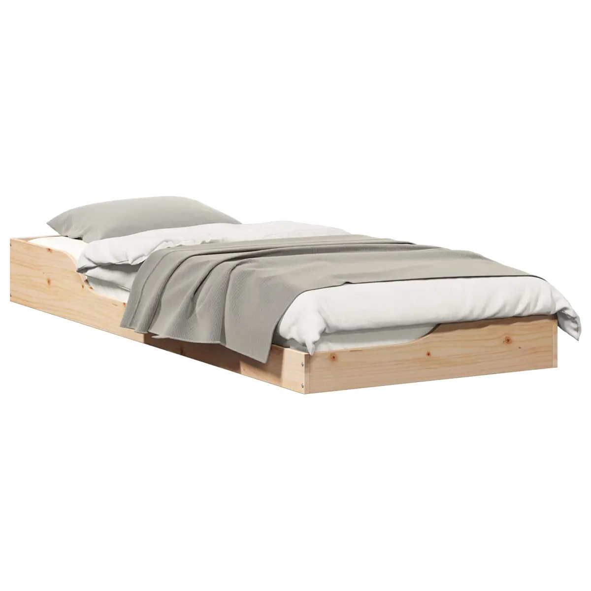 vidaXL Sengestamme Brun 100 x 220 cm Massiv furu
