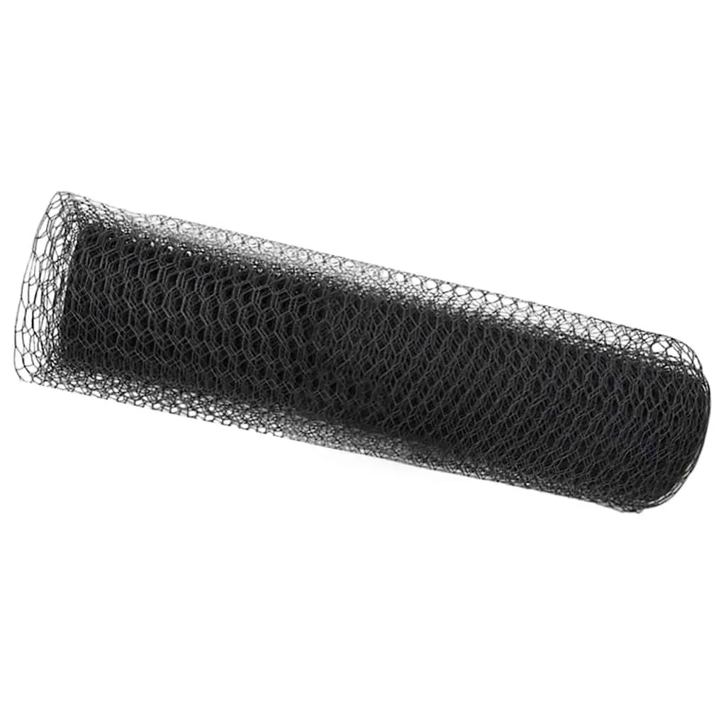 vidaXL Sekskantet gjerde 0,8 x 50 m PVC Grå
