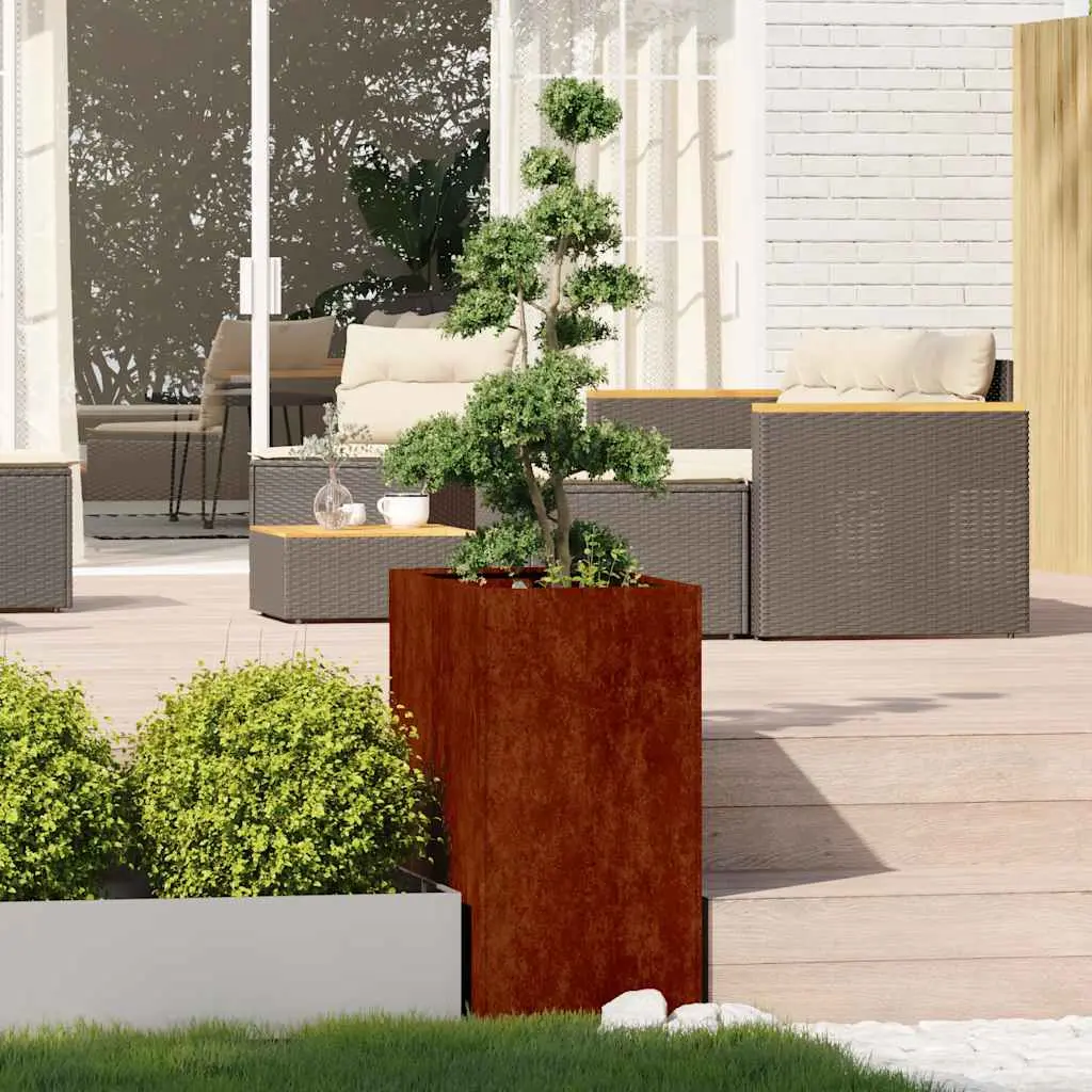 vidaXL Plantekasse rust 40x80x80 cm forvitringsstål