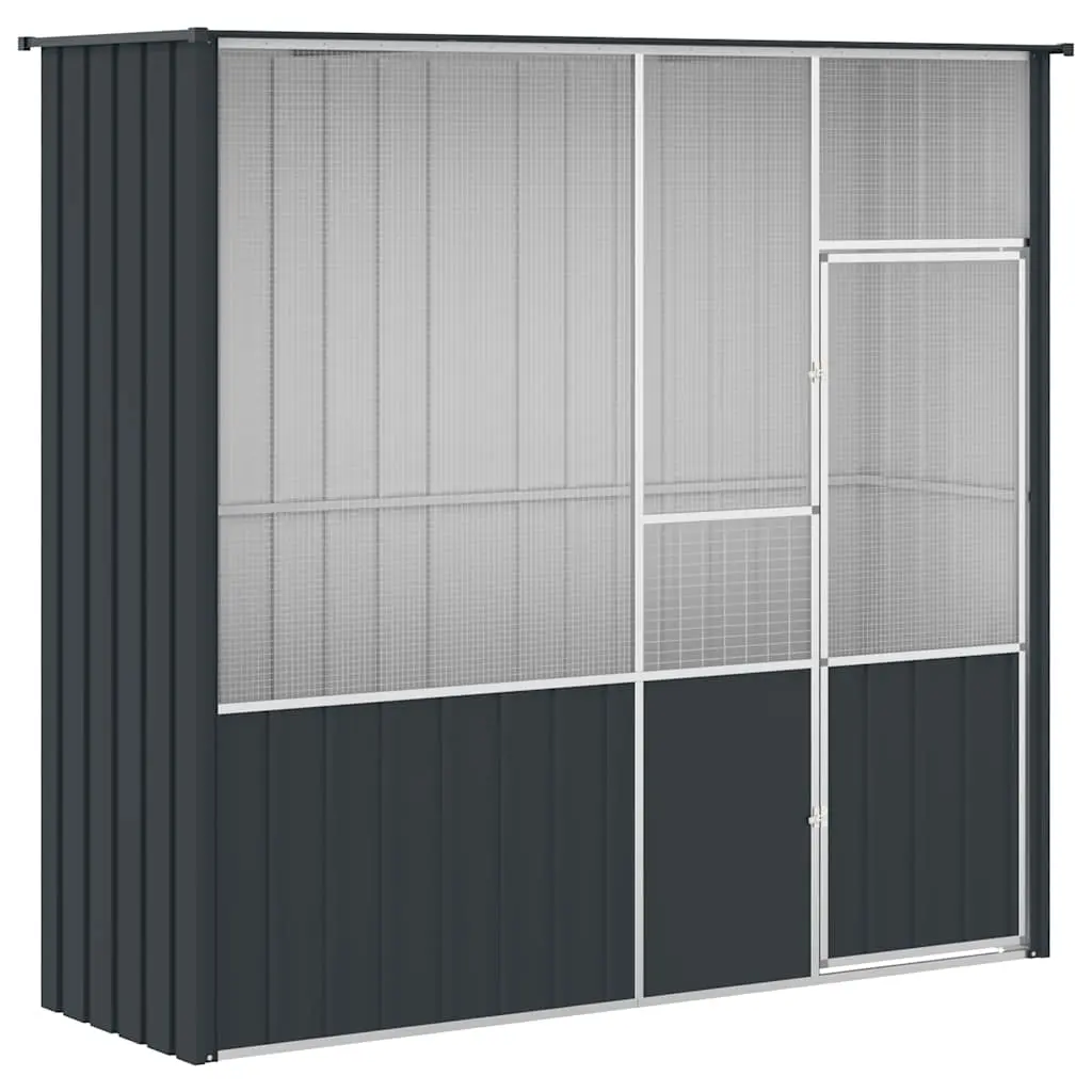 vidaXL Fuglebur antrasitt 215x78x200 cm galvanisert stål