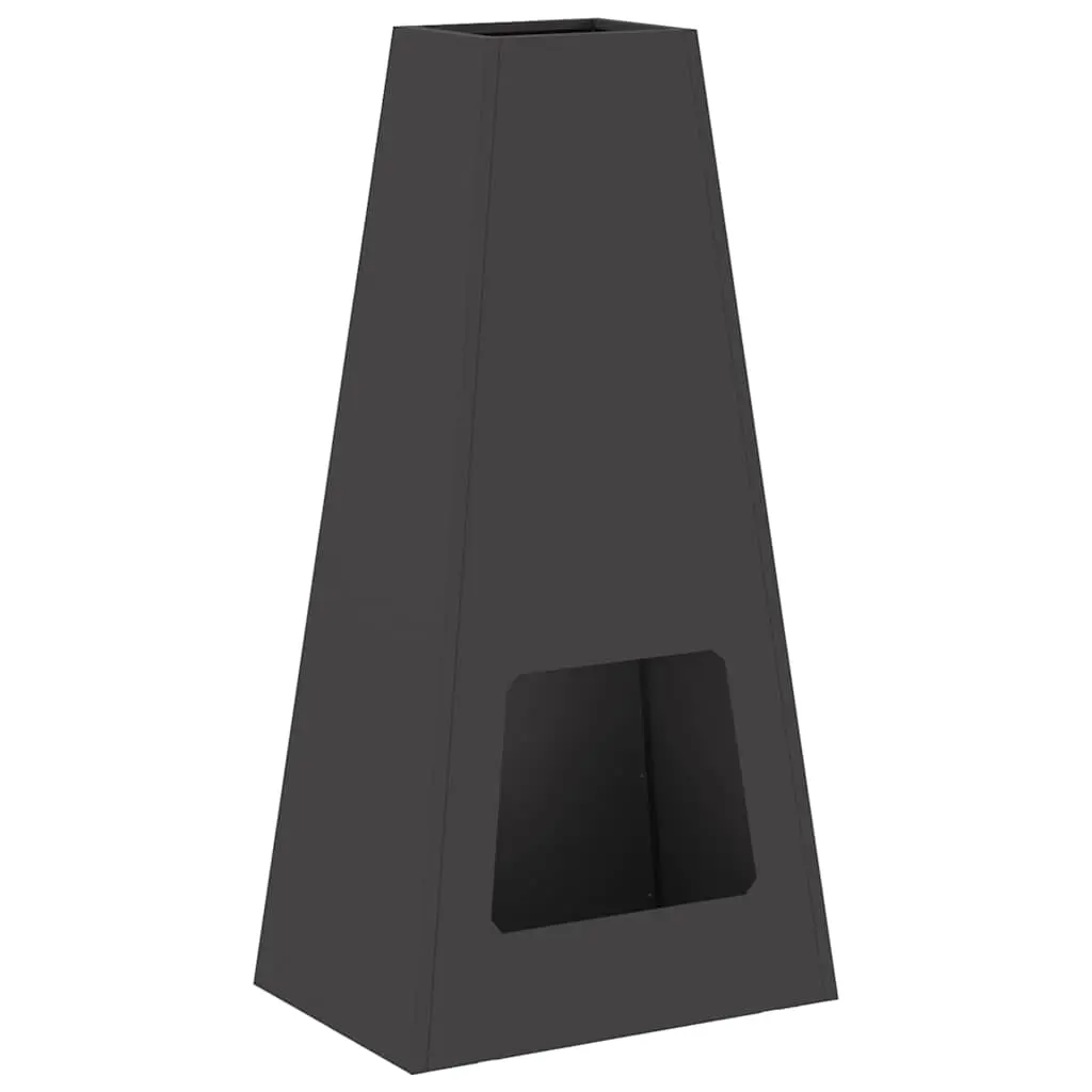 vidaXL Bål Svart 50 x 35 x 100 cm Cortenstål