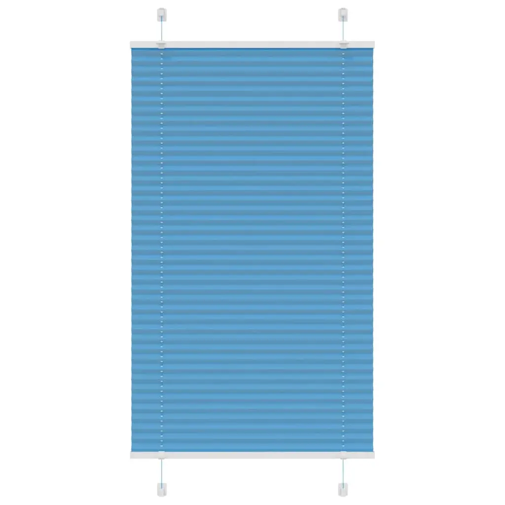 vidaXL Plisségardin Blå 75x150 cm Stoffbredde 74,4 cm Polyester