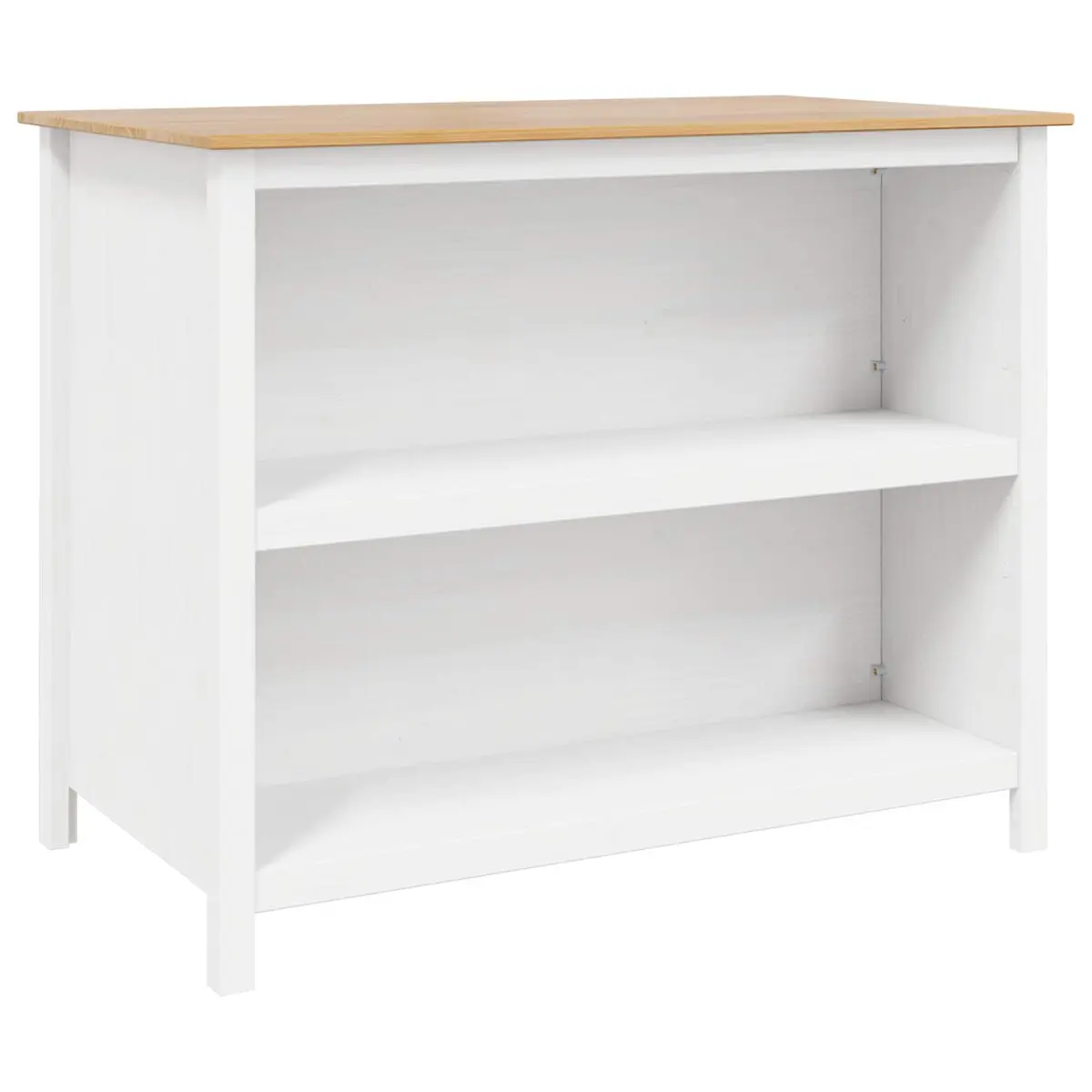 vidaXL Kjøkkenøyer HILL Hvit 112 x 66 x 90 cm Massiv furu