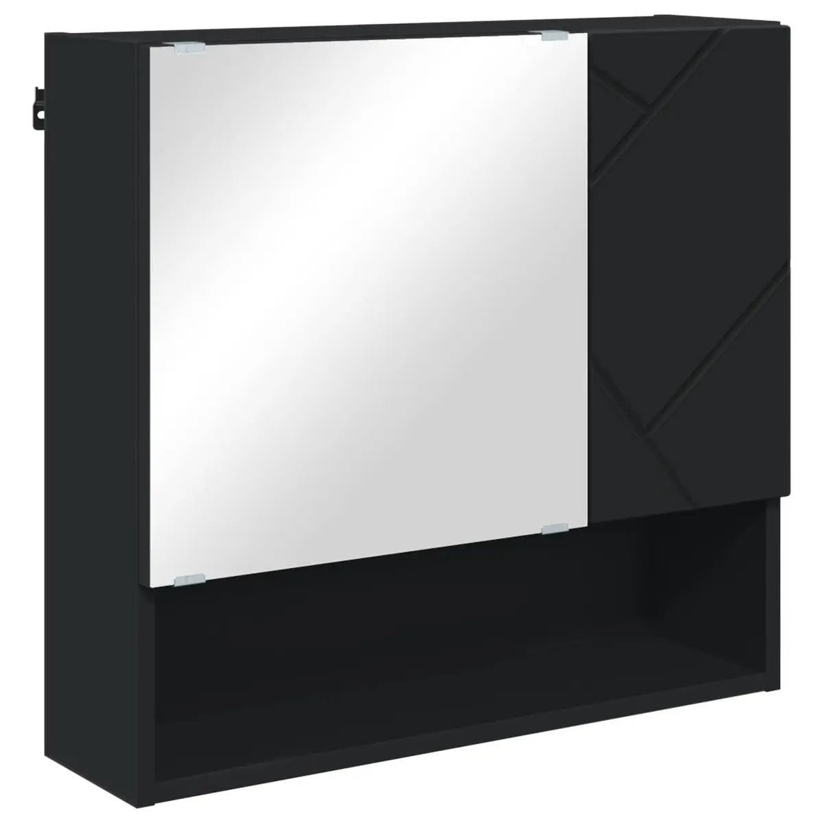 vidaXL Speilskap Svart 59 x 17 x 55 cm Konstruert tre