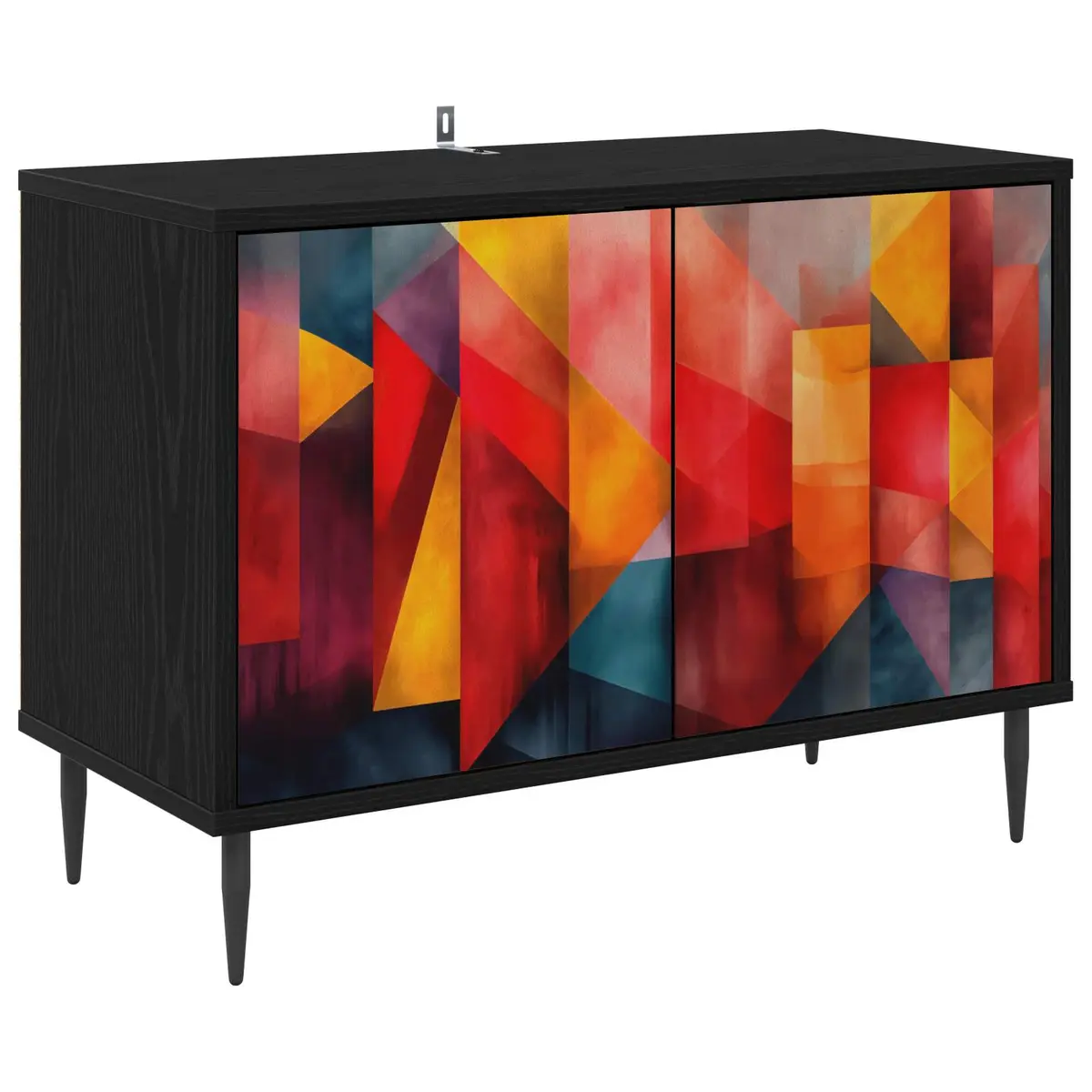 vidaXL TV-skap HEESCH 69 x 33 x 50,5 cm Svart eik Konstruert tre