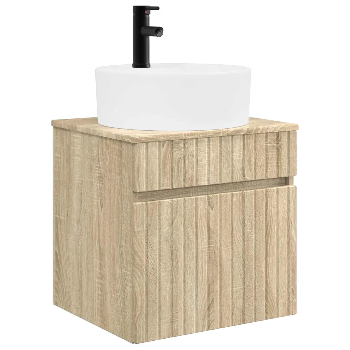 vidaXL Vegghengt servantkommode Sonoma eik 49 x 44,5 x 65 cm