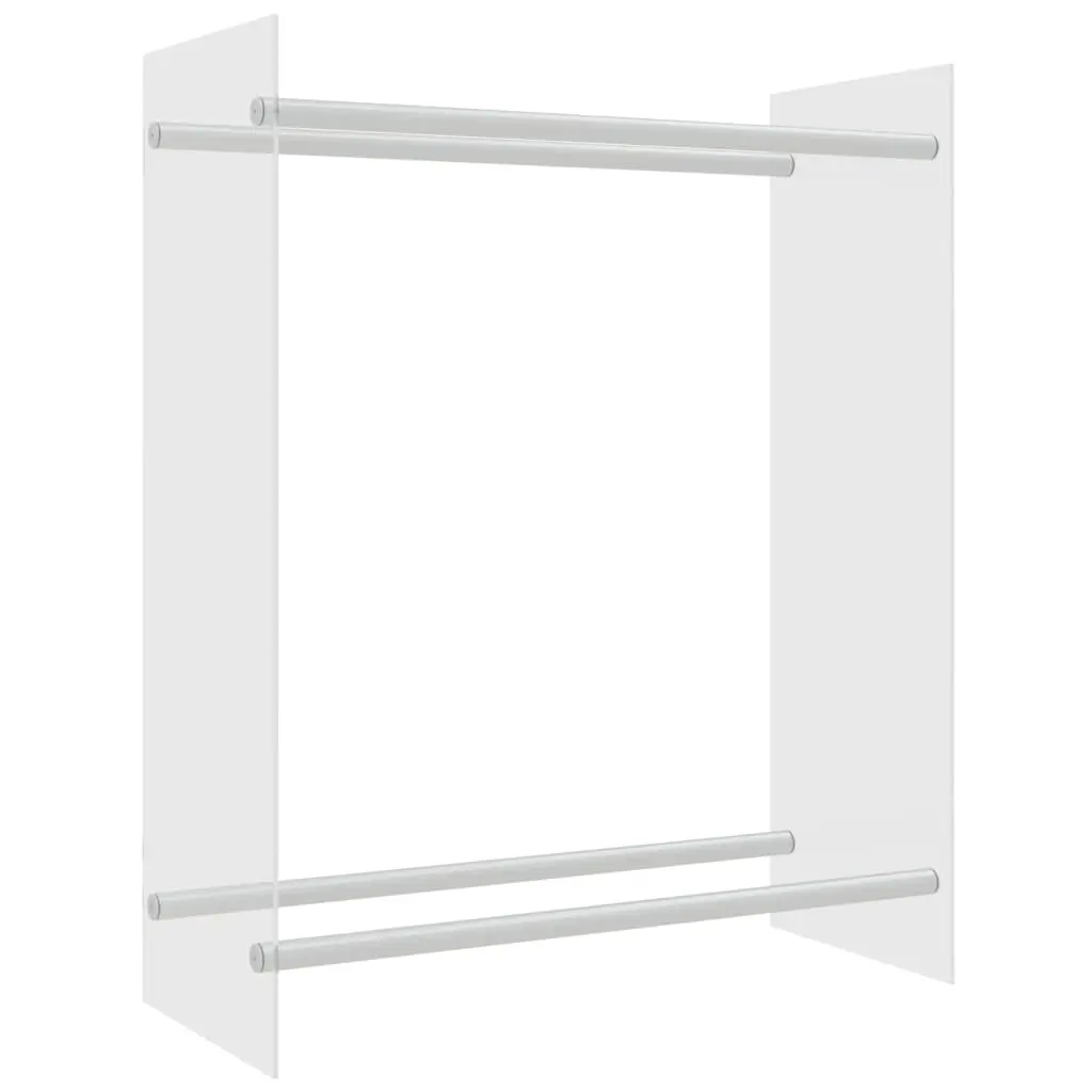 vidaXL Vedstativ gjennomsiktig 80x35x100 cm herdet glass