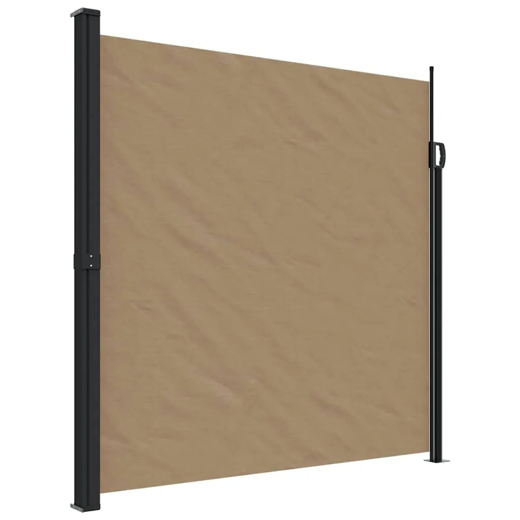 vidaXL Uttrekkbar sidemarkise gråbrun 200x600 cm