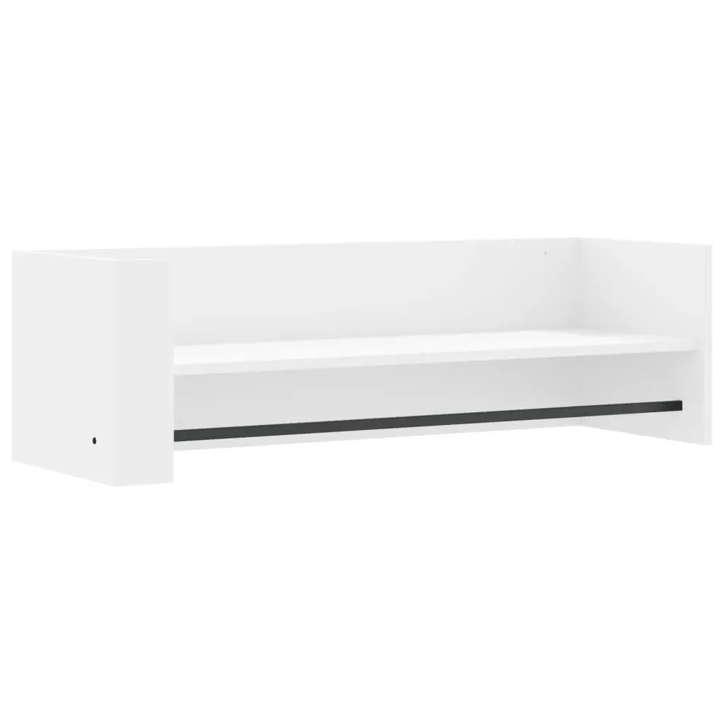 vidaXL Vegghylle hvit 100x35x30,5 cm konstruert tre