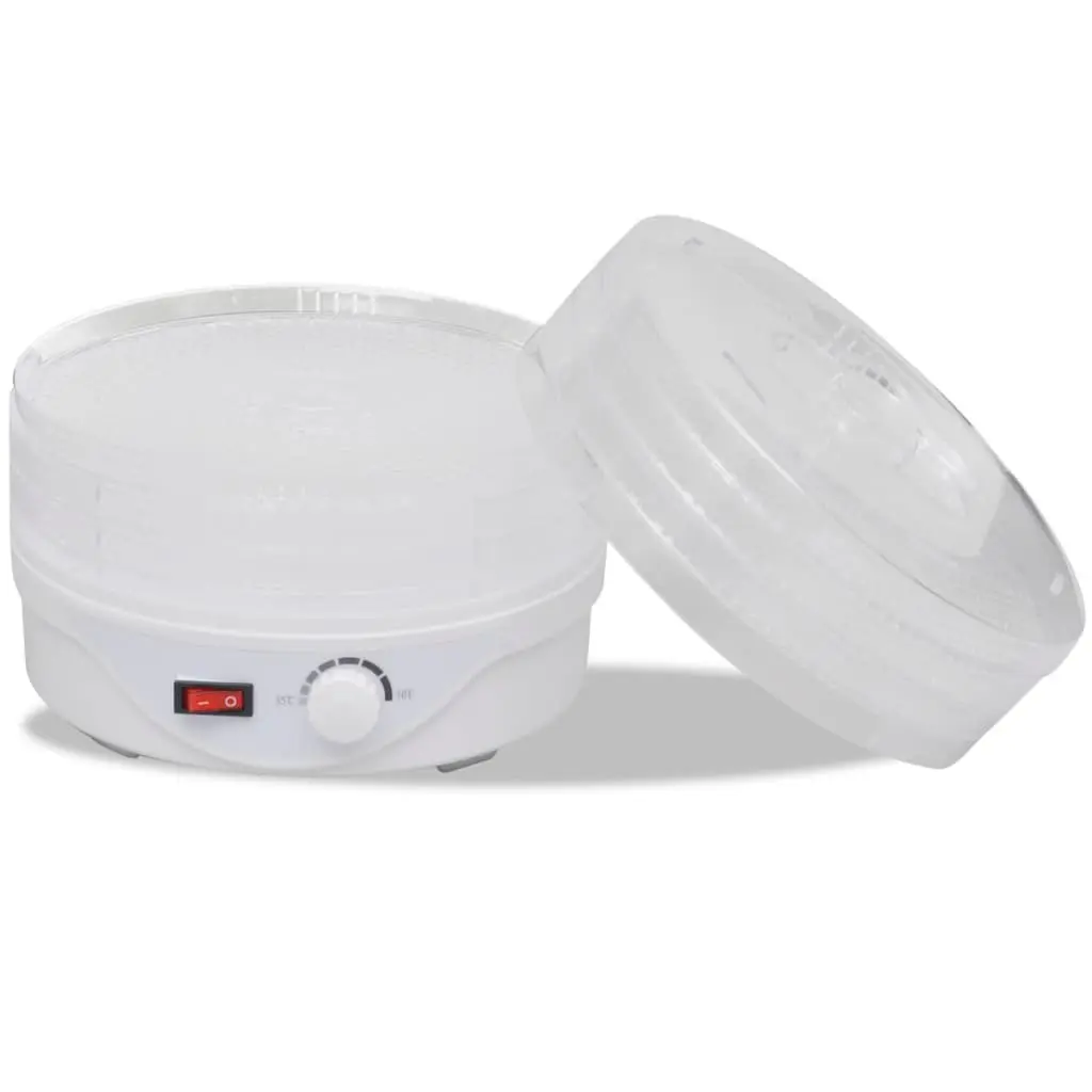 vidaXL Matdehydrator med 6 stablebare skuffer rund