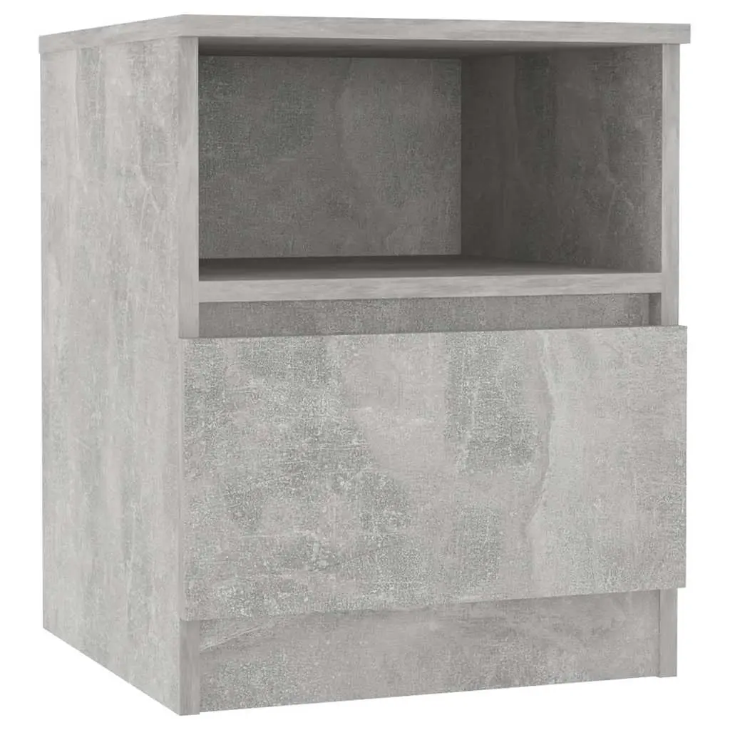 vidaXL Nattbord betonggrå 40x40x50 cm konstruert tre