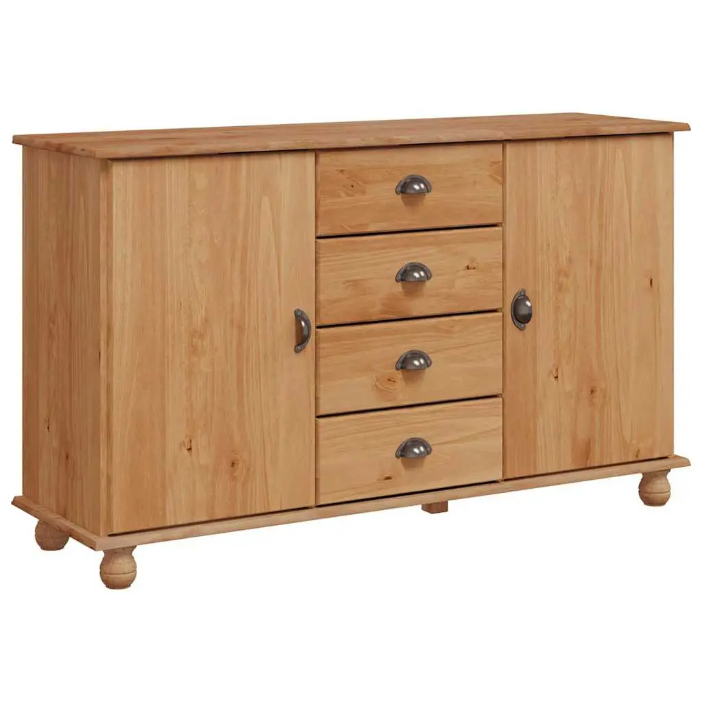 vidaXL Serviesskap med skuff ASKIM 133,5 x 40 x 79 cm Heltre furu
