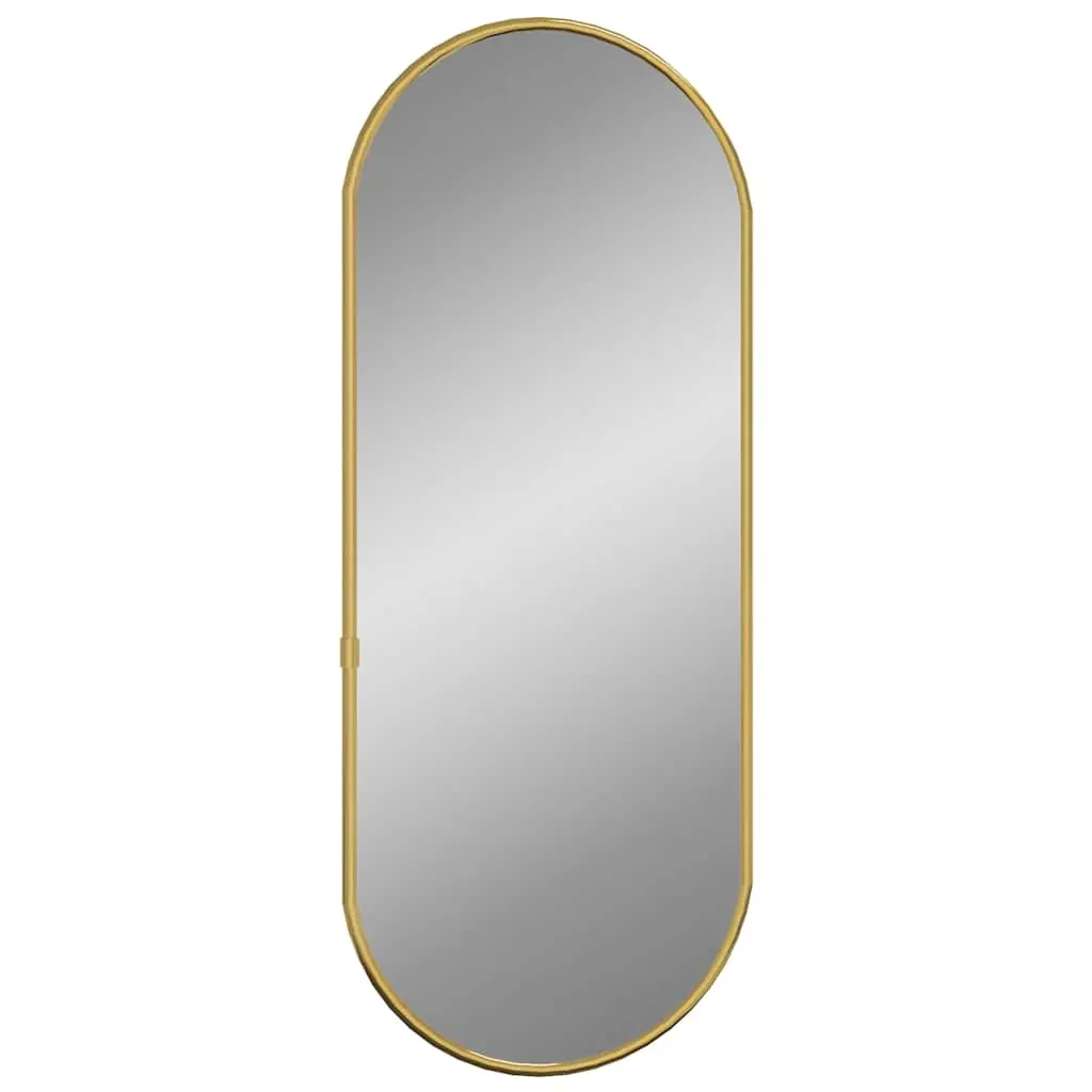 vidaXL Veggspeil gull 60x25 cm oval