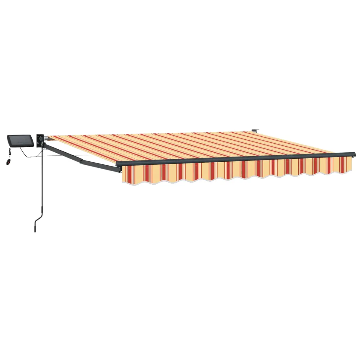 vidaXL Manuell utvidbar markise med LED-lamper Flerfarget 3,5 x 2 m