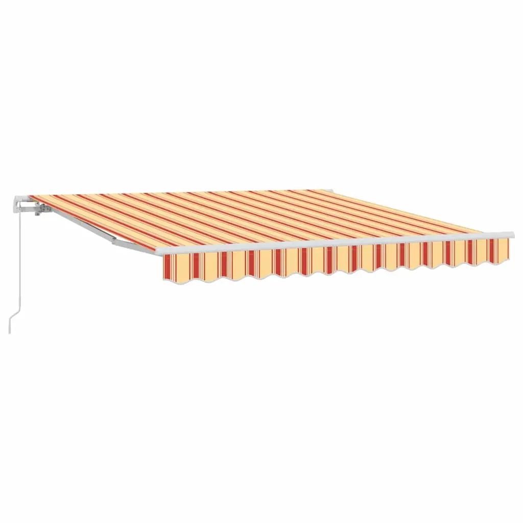vidaXL Uttrekkbar markise Gul og oransje 350 x 250 x 165 cm
